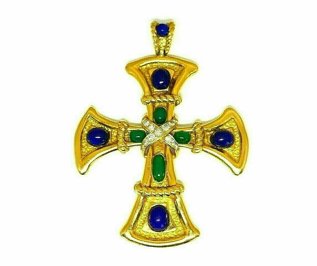 Van Cleef & Arpels Yellow Gold Lapis Green Onyx Diamond (1 of 9)