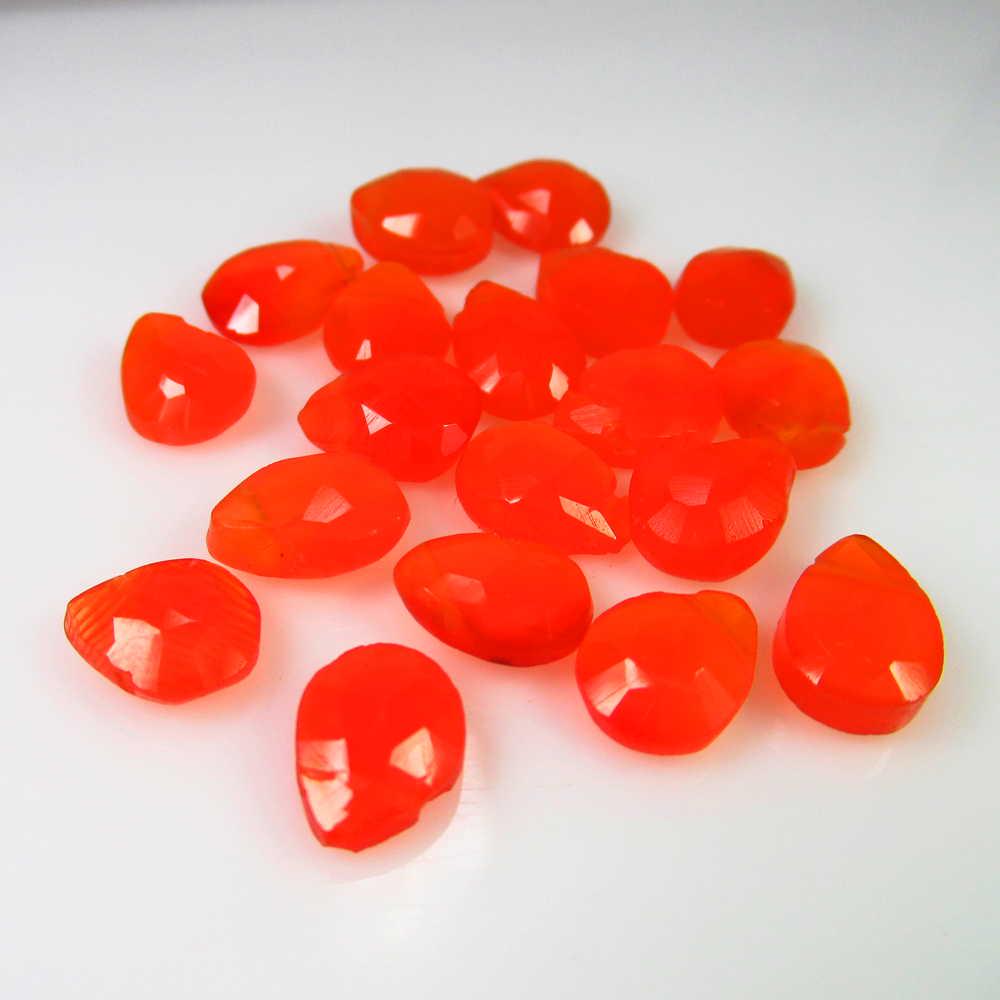 27.61 Ct Genuine 19 Carnelian Drilled Pear Beads: No Reserve! Title: 27.61 Ct Genuine 19 Carnelian Drilled Pear Beads Stone Clarity: Transparent Gemstones: Natural Carnelian Beads Carat Weights: 27.61 Size/Dimensions: 8.4x6.9 to 9.2x6.5 mm / 19 PC's 