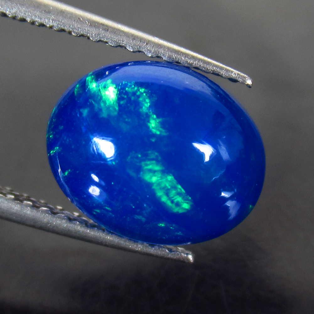 2.10 Ct Geuine Ethiopian Fire Blue Opal Oval Cab (1 of 2)