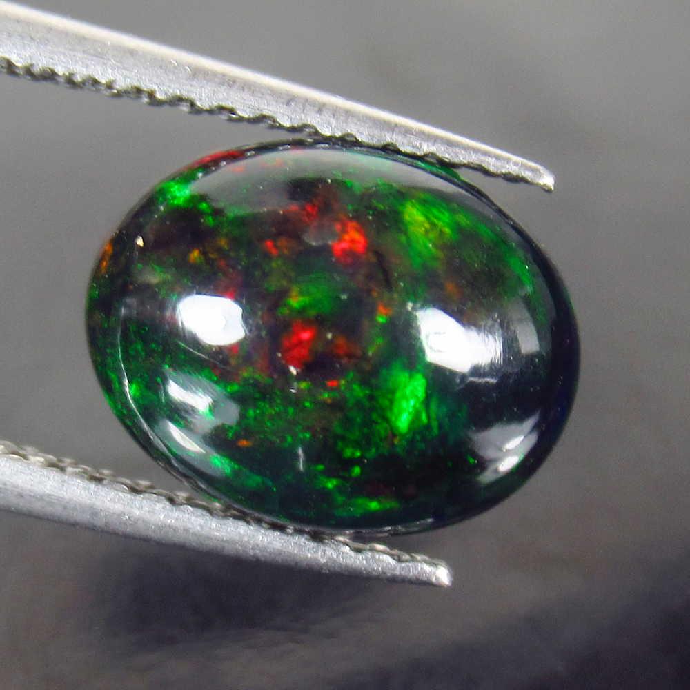 1.81 Ct Geuine Ethiopian Fire Black Opal Oval Cab (1 of 2)