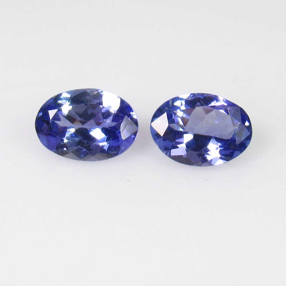 1.43 Ct Genuine Tanzanite Oval Pair (1 of 2)