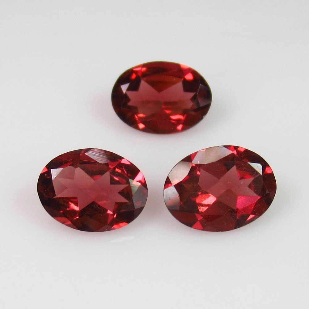 3.72 Ct Genuine Rhodolite Garnet Oval Set (1 of 2)