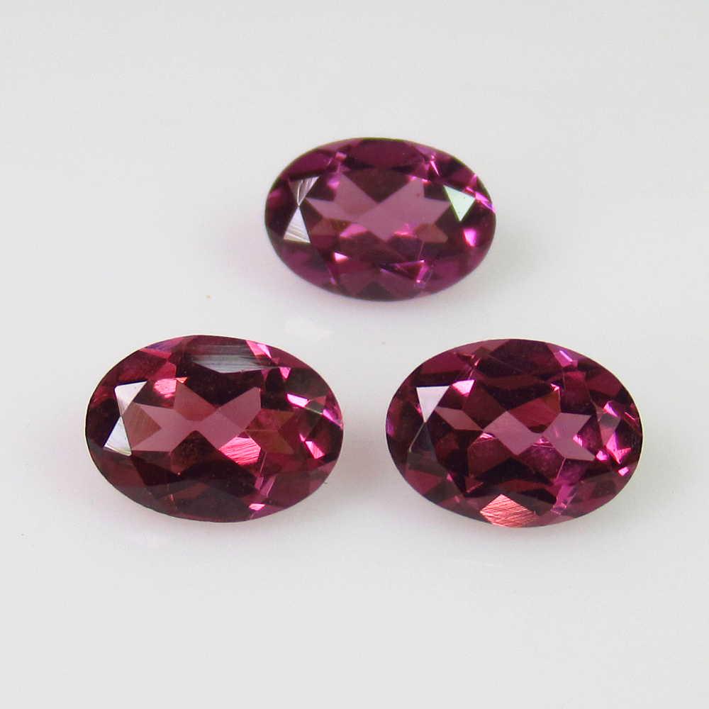 3.00 Ct Genuine Pink Rhodolite Garnet Oval Set (1 of 2)