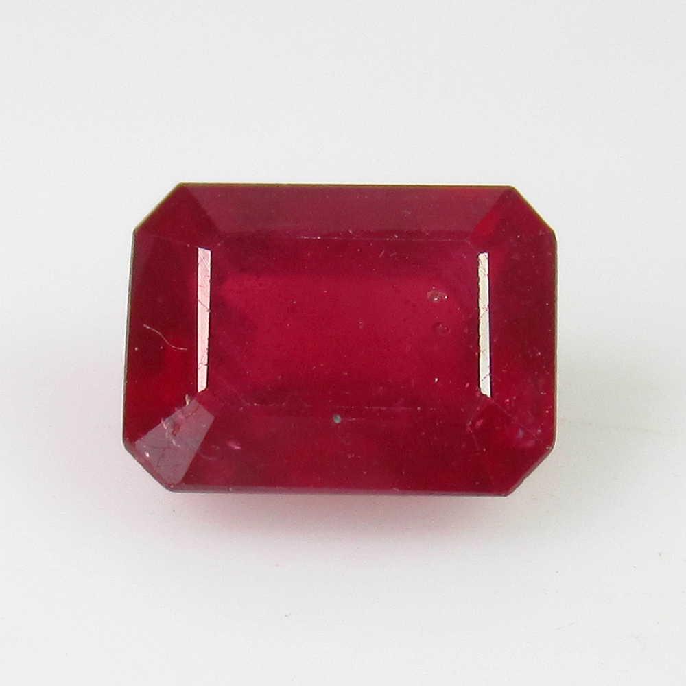 2.73 Ct Genuine Blood Red Ruby Octagon Cut (1 of 2)