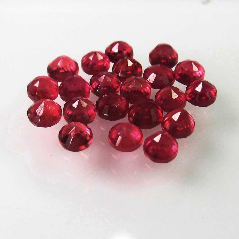 4.70 Ct Genuine 21 Mozambique Red Ruby Round Necklace (1 of 2)