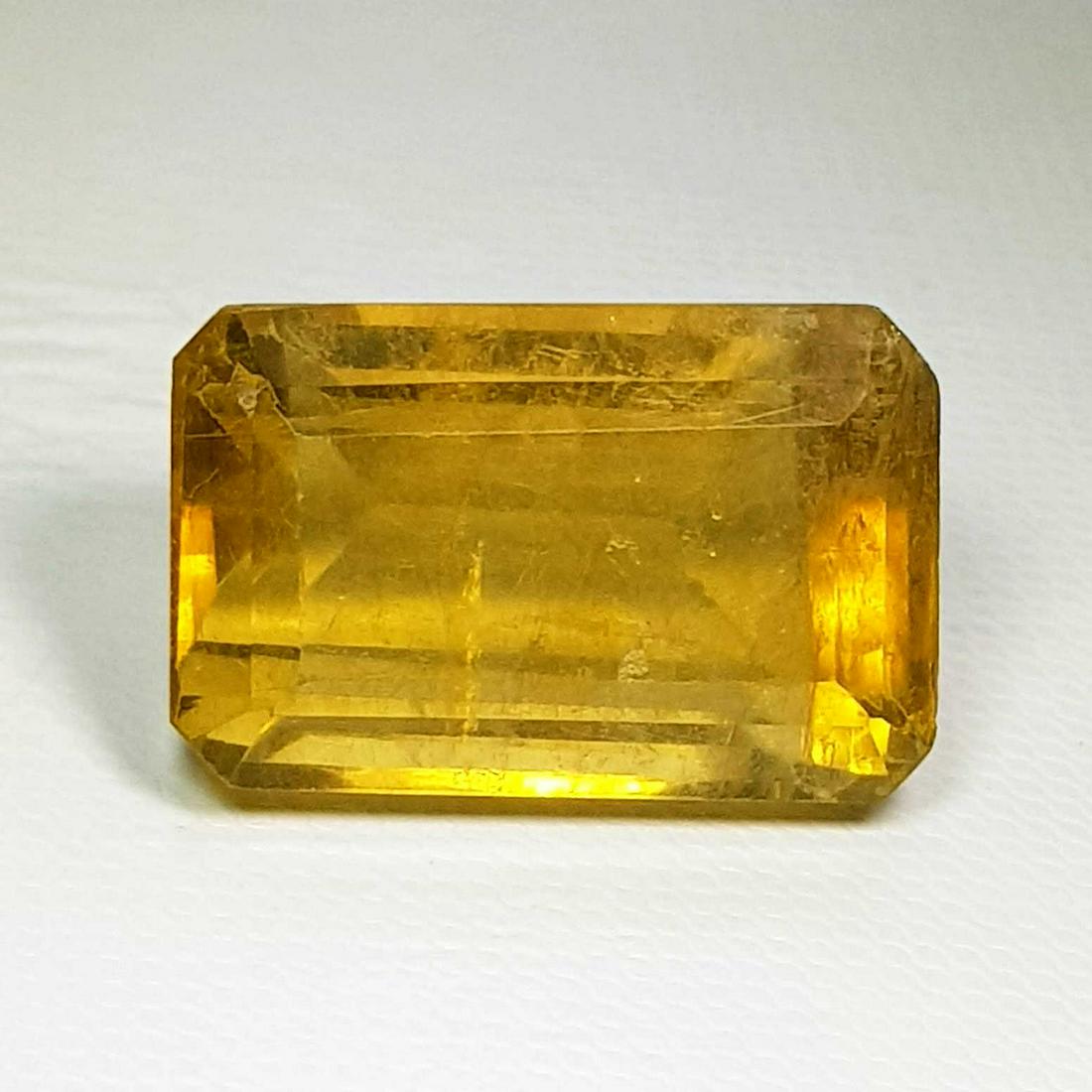 Natural Golden Yellow Fluorite Emerald Cut 46.51 ct (1 of 5)