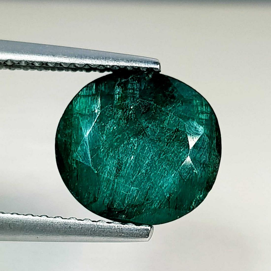 Natural Emerald Round Cut 4.15 ct (1 of 5)