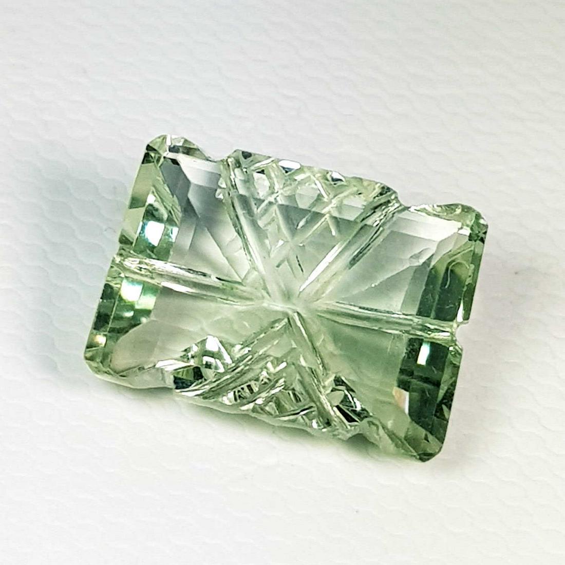 Natural Green Amethyst Emerald Flower Cut 4.90 ct (1 of 5)