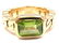 Authentic! CLASSIC CHANEL 18k YELLOW GOLD PERIDOT RING.