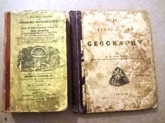 1835 Two School Geography Books Maps (1 of 3)