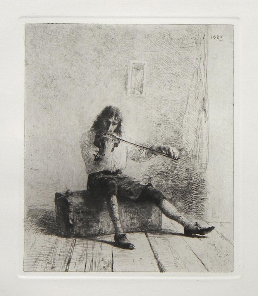 Ignatz Marcel Gaugengigl original etching "And Drive (1 of 1)