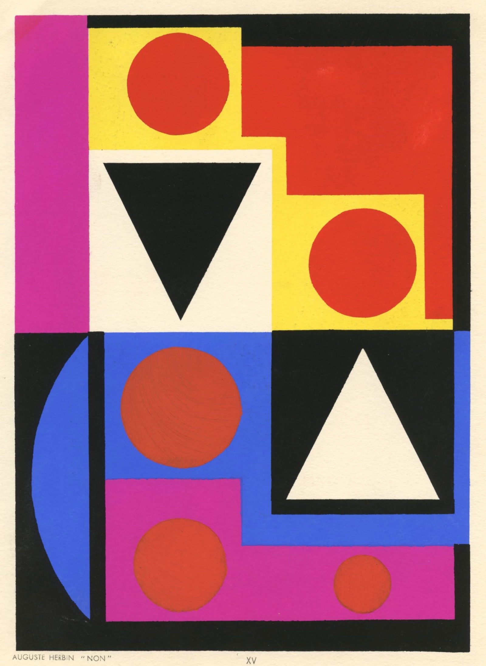 Auguste Herbin pochoir "Non" (1 of 1)