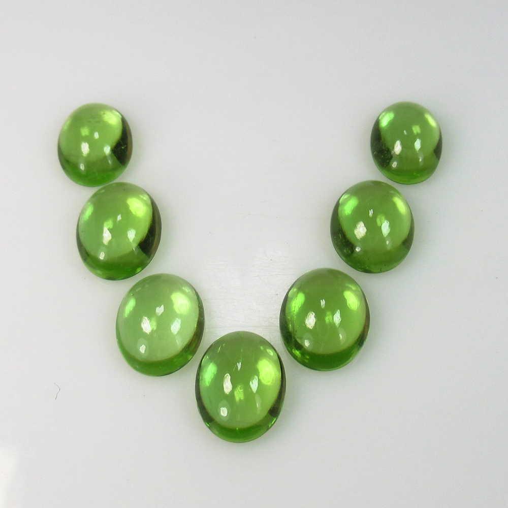 14.01 Ct Genuine 7 Pakistan Peridot Oval Cab Necklace: Title: 14.01 Ct Genuine 7 Pakistan Peridot Oval Cab Necklace Set Stone Clarity: Transparent Gemstones: Natural Peridot Carat Weights: 14.01 Size/Dimensions: 8.9x6.9 - 9.2x7.3 mm / 7 PC's Additional In