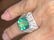 STUNNING 8 carats COLOMBIAN EMERALD GIA GOLD RING - 6