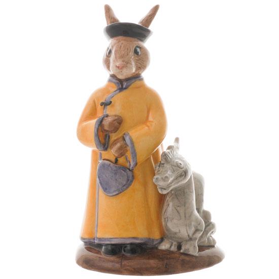 Mandarin Bunnykins: Description: Designed by Caroline Dadd, Modelled by Martyn Alcock. Issued in 2001 in a limited edition of 2500. 1st of the Bunnykins of the World Series. Introduced: 2001 Reserve: $10.00 Shipping: Dom