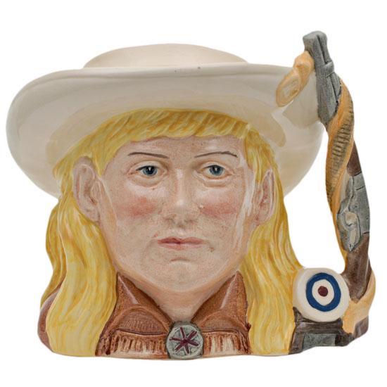 Annie Oakley Mid: Description: Annie Oakley Mid D6732 Designed by Stanley J. Taylor. Issued 1985-1989. Part of the Wild West Collection. This piece is in excellent condition with no chips, no cracks and no restorations