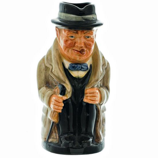 Winston Churchill Medium Toby: Description: Winston Churchill Medium Toby D6172 Designed by Harry Fenton. Issued 1941-1991. Introduced: 1941-1991 Reserve: $5.00 Shipping: Domestic: Flat-rate of $10.00 to anywhere within the contig