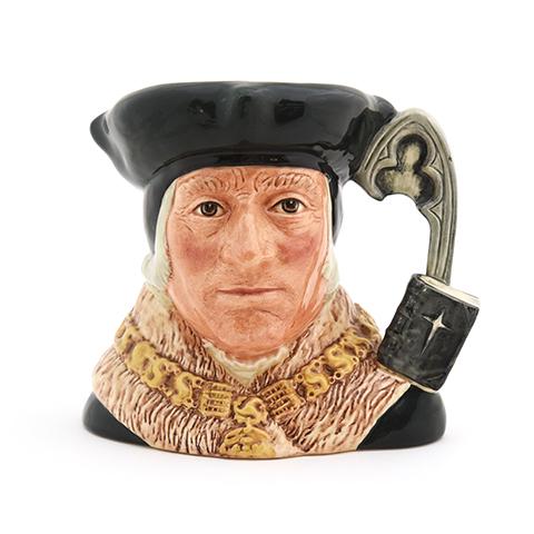 Sir Thomas More Large: Description: For fans of King Henry VIII our Sir Thomas More character jug is a perfect Royal Doulton gift. Before his unfortunate beheading in 1953 he became Lord Chancellor in 1529. The jug features