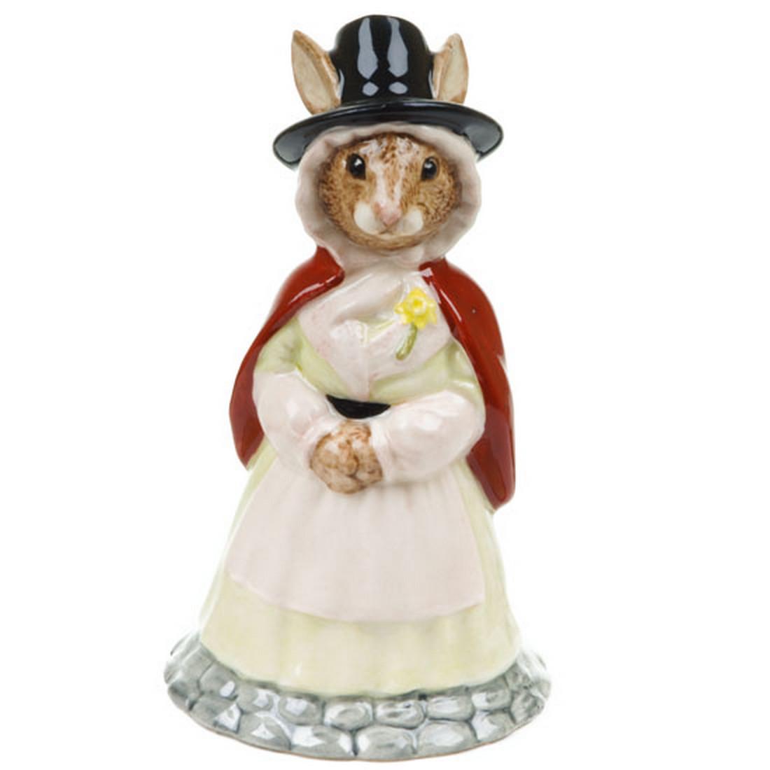 Welsh Lady Bunnykins: Description: Designed by Denise Andrews, Modelled by Warren Platt. Issued in 1997 in a limited edition of 2500 Introduced: 1997 Reserve: $10.00 Shipping: Domestic: Flat-rate of $10.00 to anywhere wit