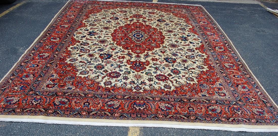 s RARE PERSN KESHAN SILK AND KORK WOOL 9.7X12. 7FINE (1 of 12)