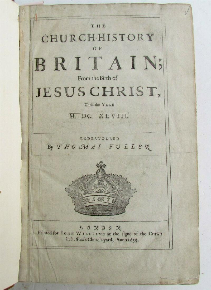 1655 CHURCH HISTORY OF BRITAIN THOMAS FULLER antique (1 of 9)