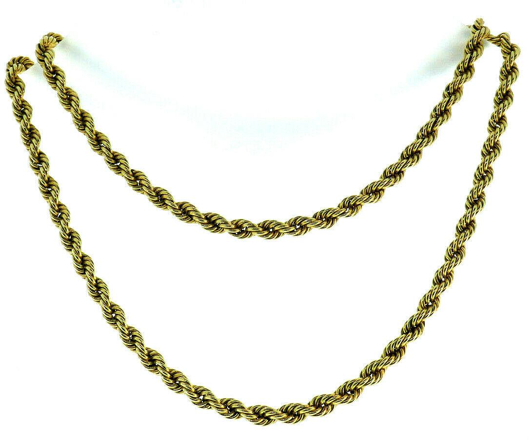 Vintage 14k Yellow Gold Twisted Rope Chain Necklace (1 of 5)