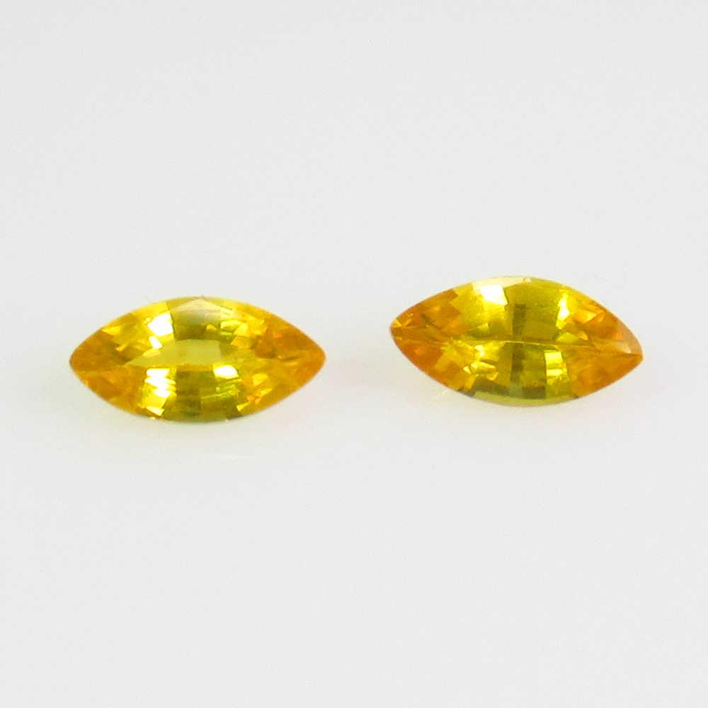 0.36 Ctw Natural Yellow Sapphire Marquise Pair (1 of 2)