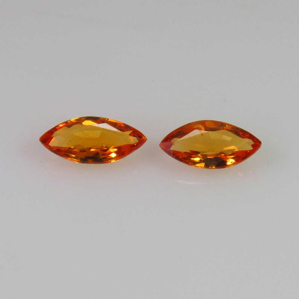 0.50 Ctw Natural Ceylon Orange Sapphire Marquise Pair (1 of 2)