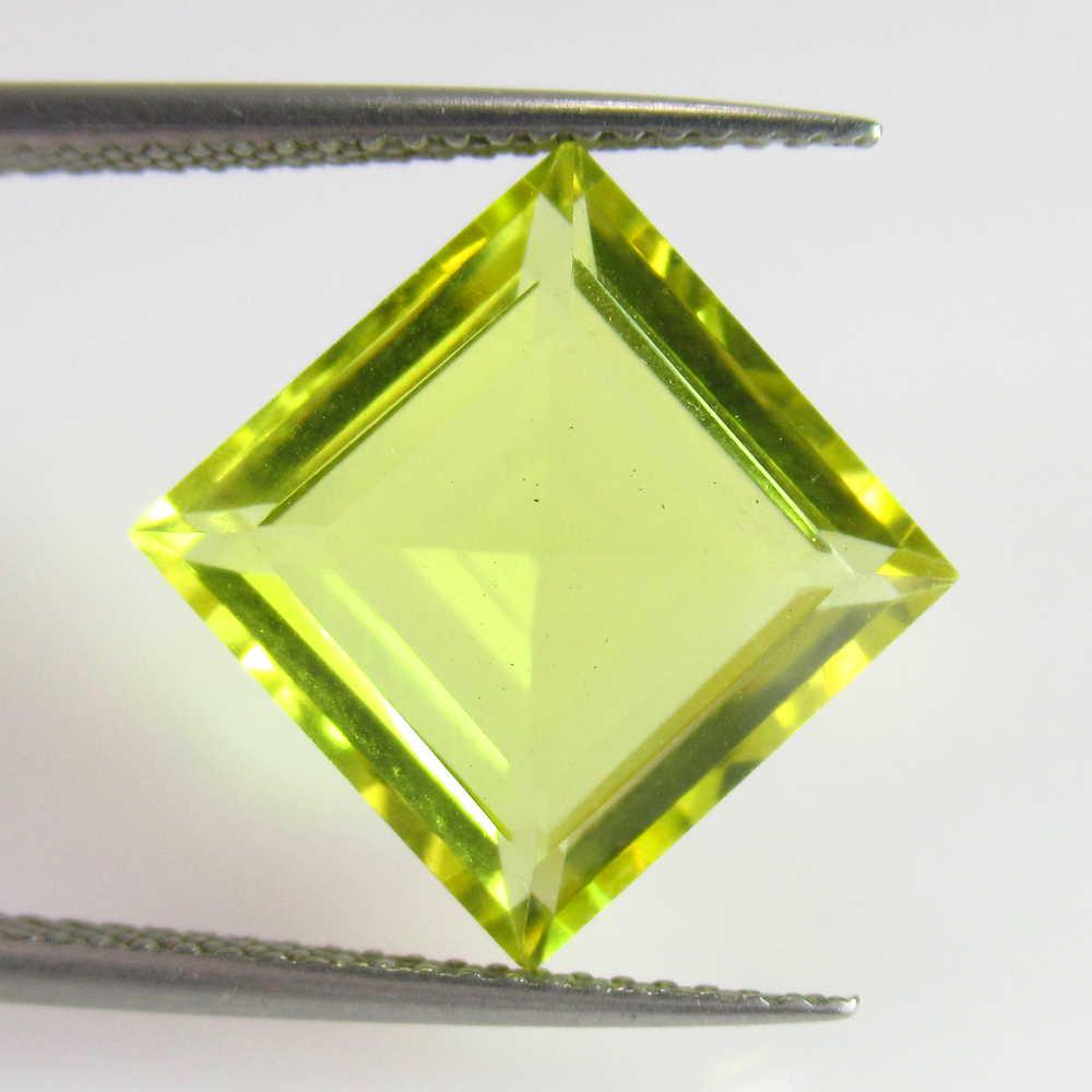 7.08 Ct Genuine Lemon Quartz Square Cut (1 of 2)