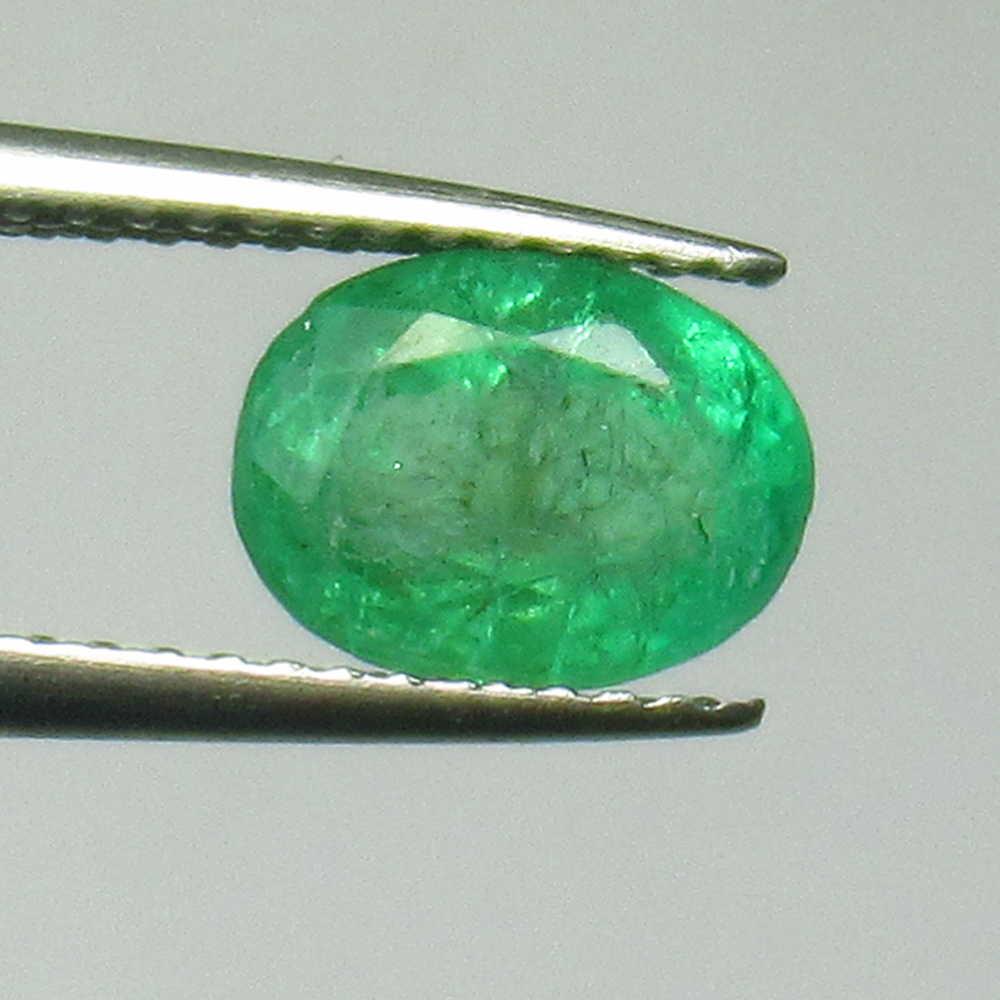1.71 Ct Genuine Zambian Emerald Oval Cut (1 of 2)