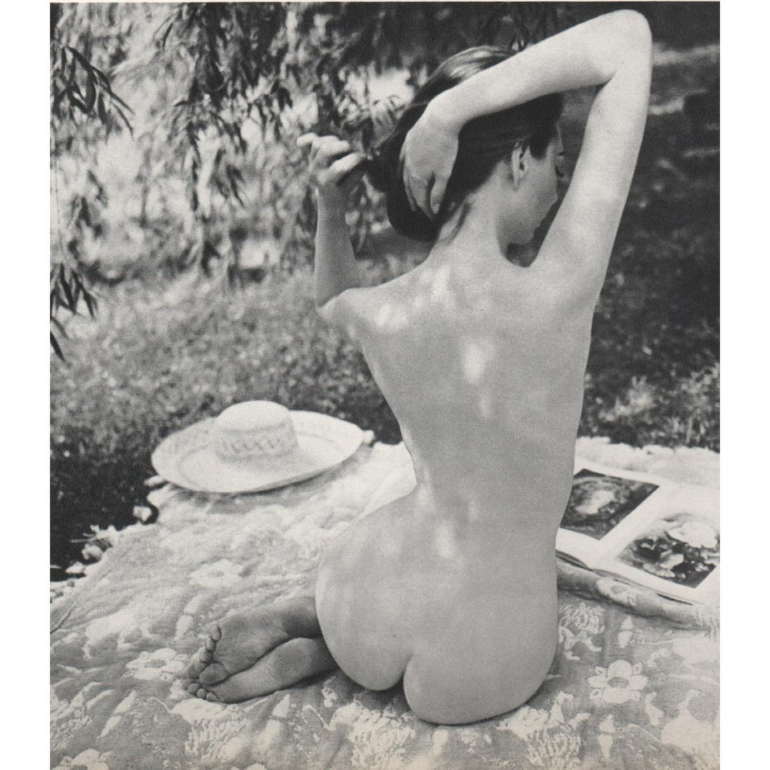 JOHN RAWLINGS - Nude - Betty Biehn: Artist: JOHN RAWLINGS Print Title: Nude - Betty Biehn Medium: Sheet-fed Gravure Printing Date: 1960's Printed in Switzerland Image Size approx: 5.75 x 5.25 inches John Rawlings (1912-1970) was a Conde