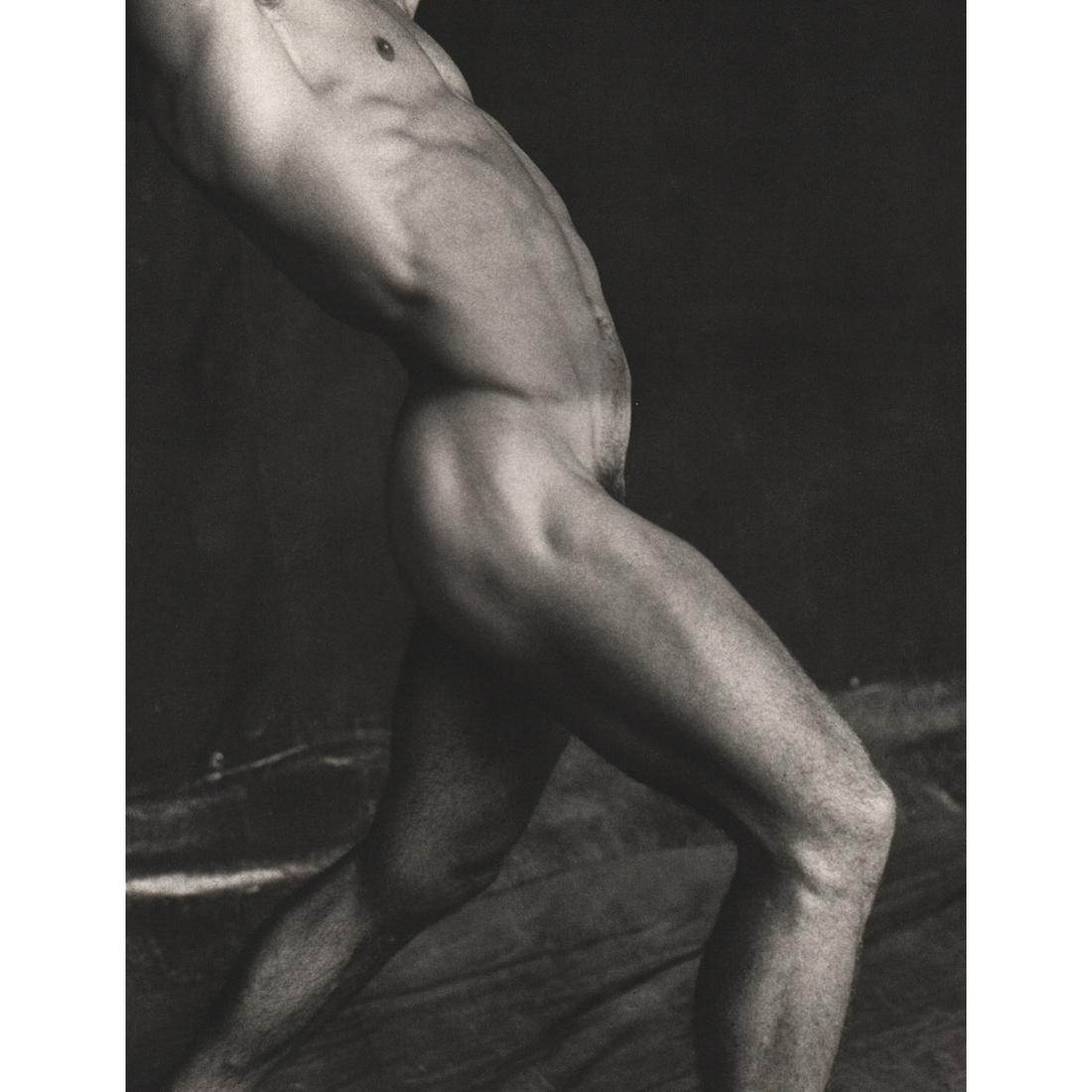 BRUCE WEBER - Dan Harvey, NY Jets Trainer: Artist: BRUCE WEBER Print Title: Dan Harvey, NY Jets Trainer, 1983 Medium: Sheet-fed Gravure Printing Date: 1980's Printed in Spain Image Size approx: 11 X 8.5 inches Bruce Weber is an American fashio