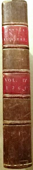 Annual Register for the Year 1761 Pirates: Title: Annual Register for the Year 1761 Pirates Description: "The Annual Register or a View of the History, Politics, and Literature For the Year 1761", The Seventh Edition, printed at London by W. O