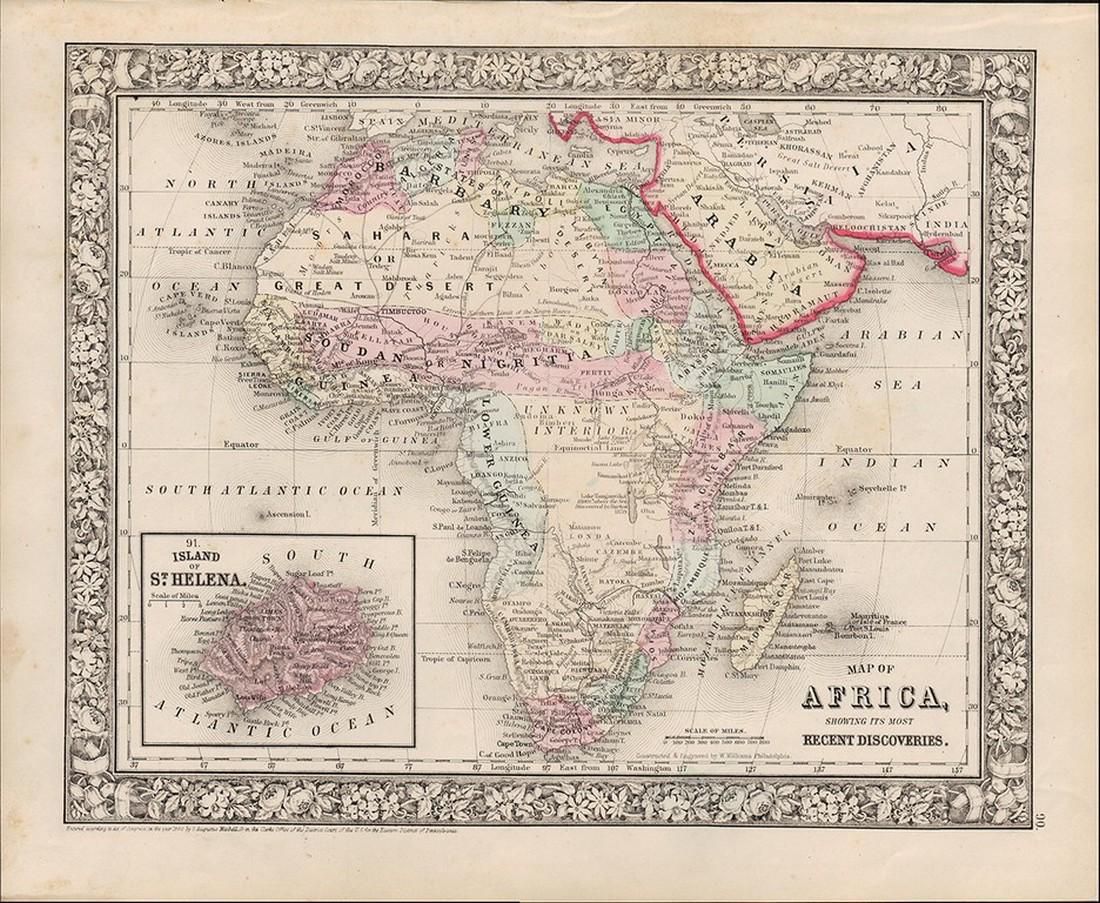 Nice 1860 map of Africa (1 of 4)