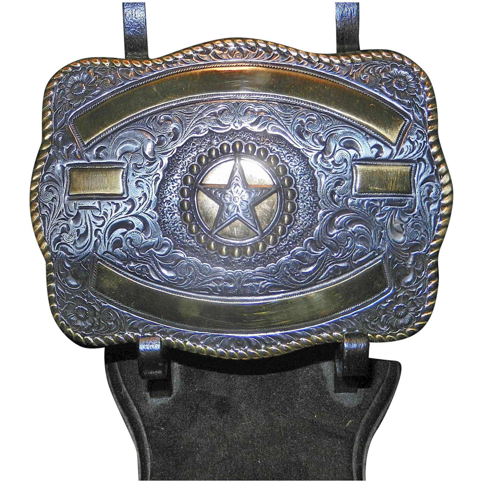 Vintage Crumrine Western Cowboy Fancy Filigree Silver (1 of 8)