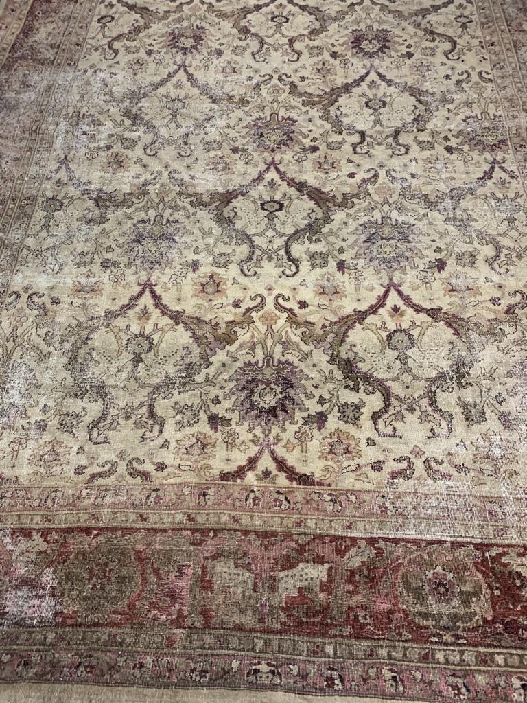 Antique Hand Woven Agra 14x10: Title: Antique Hand Woven Agra 14x10 Size: 14x10 Origin: India Material: 100 % Wool Circa: 1910 Reserve: $175.00 Shipping: Domestic: Flat-rate of $195.00 to anywhere within the contiguous U.S. Intern