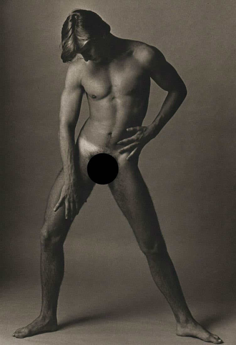 KEN HAAK - Male Nude ,1985: Artist: KEN HAAK Print Title: Male Nude ,1985 Medium: Tri-tone Photo-lithographs (Limited edition of 5000) Printed in the 1980’s, in the US Image size (inches) approx.13 x 10” Ken Haak(1923 - 1991
