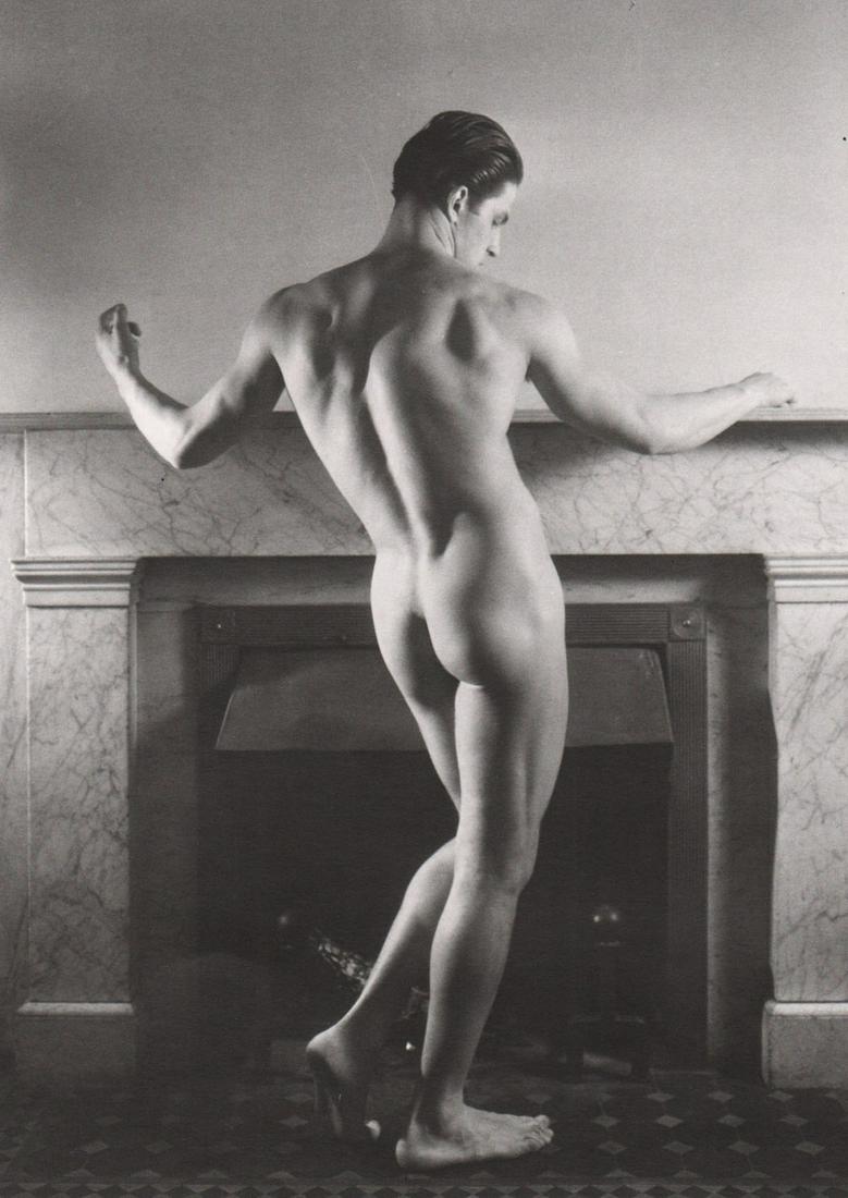 GEORGE PLATT LYNES - Male Nude,1932: Artist: GEORGE PLATT LYNES Print Title: Male Nude,1932 Medium: Duotone Photoengraving Printing Date: 1990’s Printed in USA Image Size:8 X 6” George Platt Lynes (1907-1955).was an American fashion 