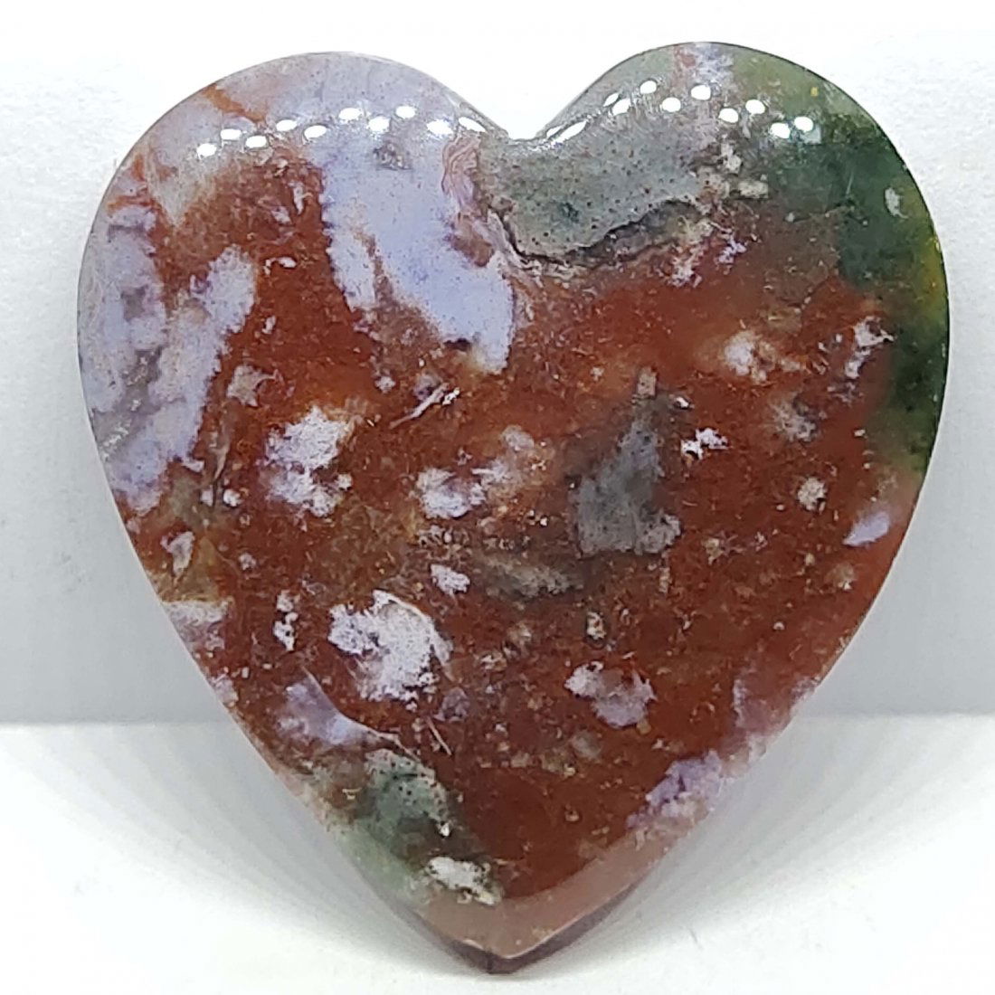 71.20 ct ct Natural moss Agate Heart (1 of 4)