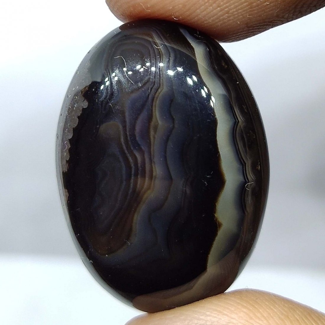 27.8 ct Natural Cloud Wave Agate (1 of 4)