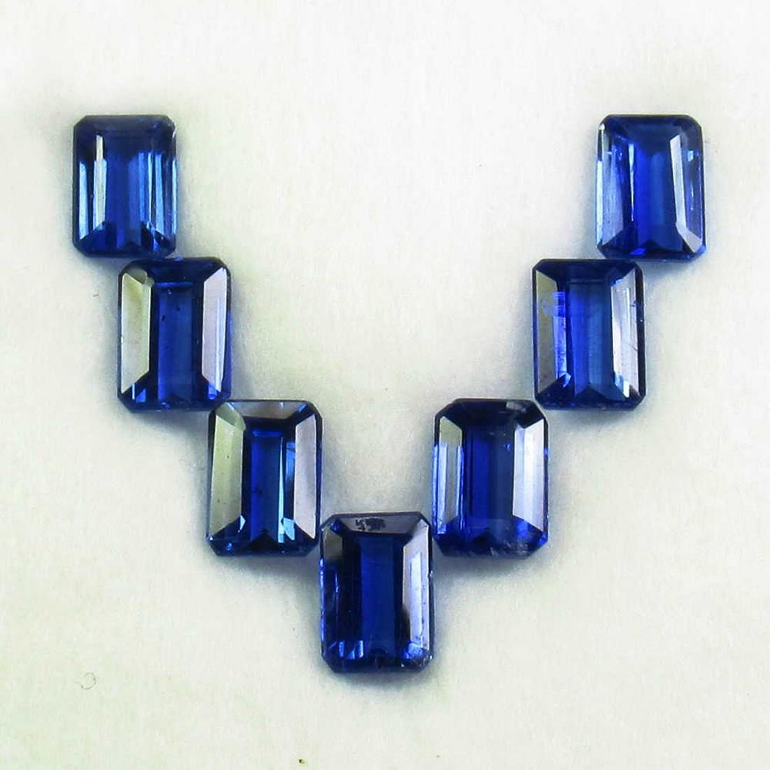 7.90 Ct Genuine 7 Deep Blue Kyanite Octagon Necklace (1 of 4)