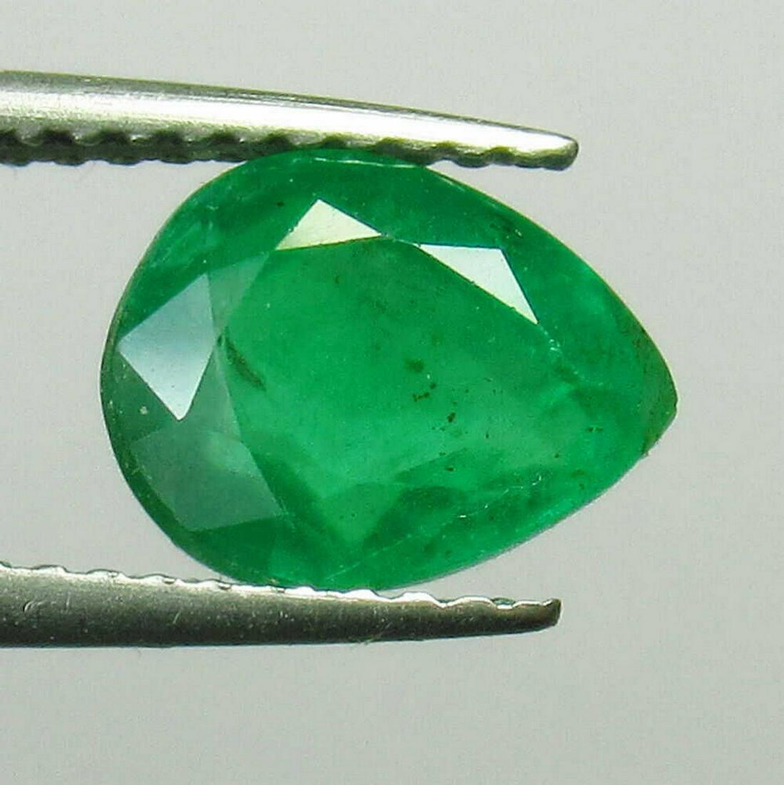 2.16 Ct Genuine Zambian Emerald Pear  Cut (1 of 2)