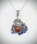 Sterling Silver Necklace, Dragon Pendant w Jasper,