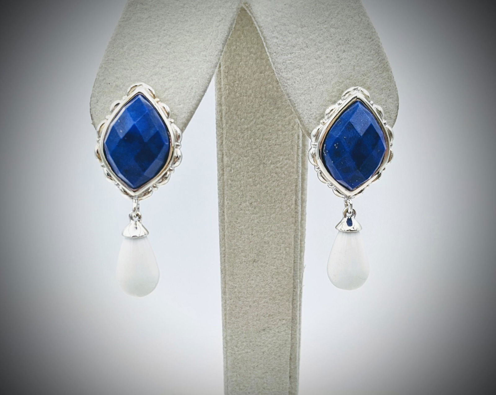 Sterling Silver Vintage Style Lapis Lazuli & White Onyx (1 of 3)