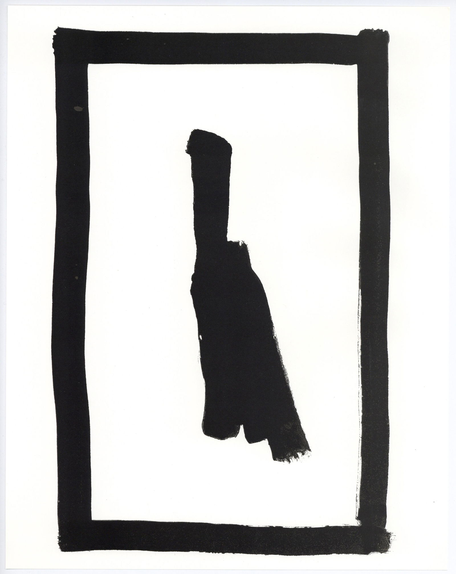 Sol LeWitt lithograph "Black Gouache" edition of 1000: Medium: lithograph (after the gouache), from the Sol LeWitt "Black Gouaches" project. Printed in 1992 by l'Imprimerie Karcher and published by Nouvelles Editions Seguier, in an edition of 1000. The to