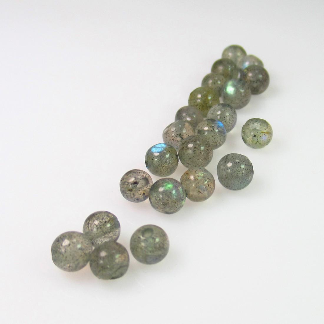14.80 Ct Genuine 33 Labradorite Drilled Ball Beads: No Reserve! Title: 14.80 Ct Genuine 33 Labradorite Drilled Ball Beads Stone Clarity: Transparent Gemstones: Natural Labradorite Beads Carat Weights: 14.80 Size/Dimensions: 3.80 - 4.40 mm / 33 PC's Add