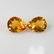 4.24 Ct Genuine Orange Yellow Citrine Pear Pair