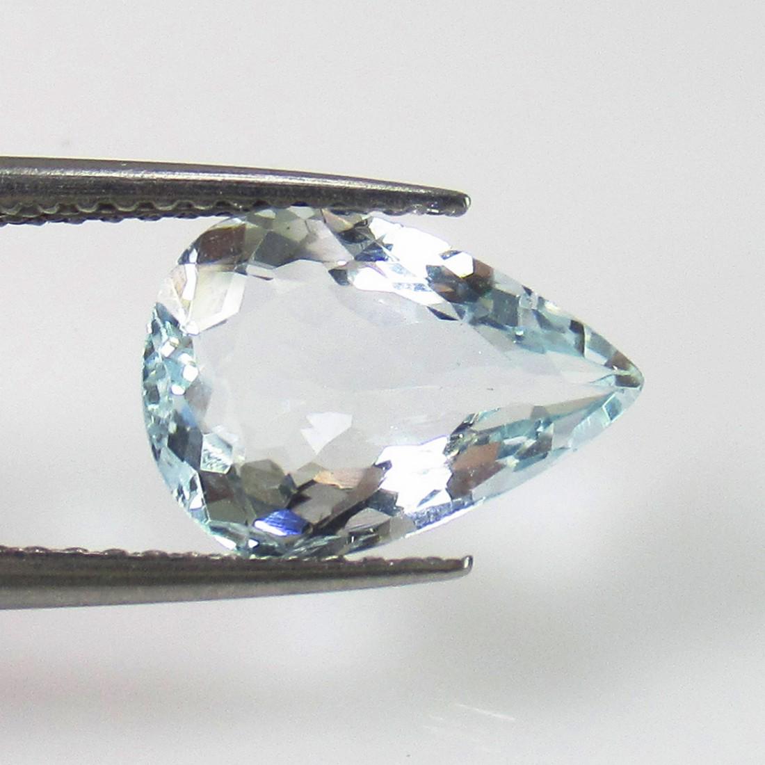 2.08 Ct Genuine Aquamarine Pear Cut (1 of 2)