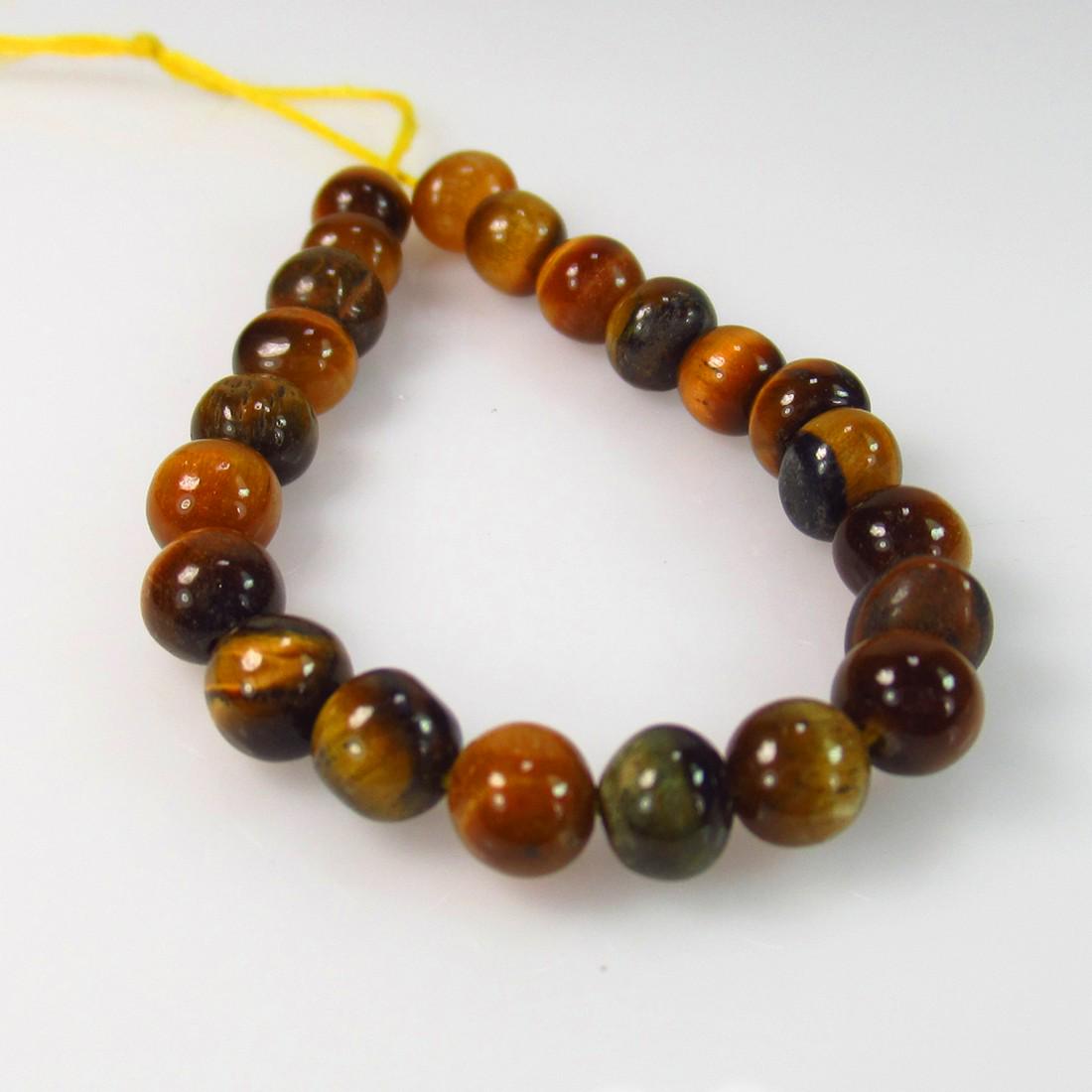 19.45 Ct Genuine 23 Drilled Tiger's eye Ball Beads (1 of 2)