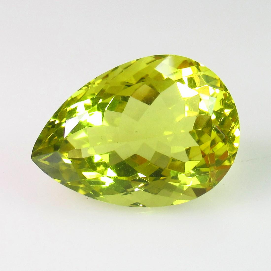 12.03 Ct Genuine Lemon Quartz Pear Cut: No Reserve! Title: 12.03 Ct Genuine Lemon Quartz Pear Cut Stone Clarity: VVS Gemstones: Natuarl Lemon Quartz Carat Weights: 12.03 Size/Dimensions: 18.20 x 13.00 x 9.30 mm Additional Information: Top Q